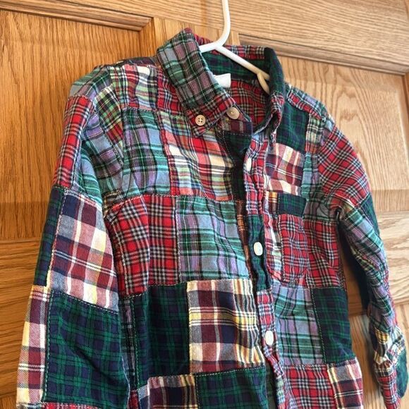 BABY GAP Madras Patchwork Plaid Button Down Shirt - Picture 6 of 8